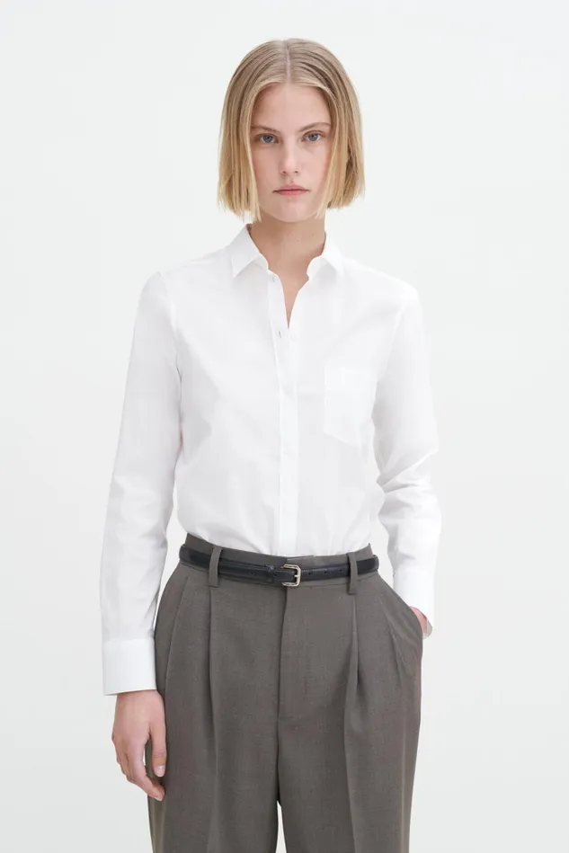 Women Classic Stretch Shirt White Filippa K Shirts and Blouses