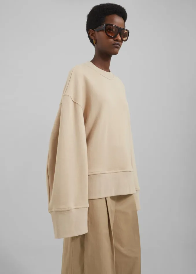 Women Clea Sweatshirt 8211 Beige The Frankie Shop Tops