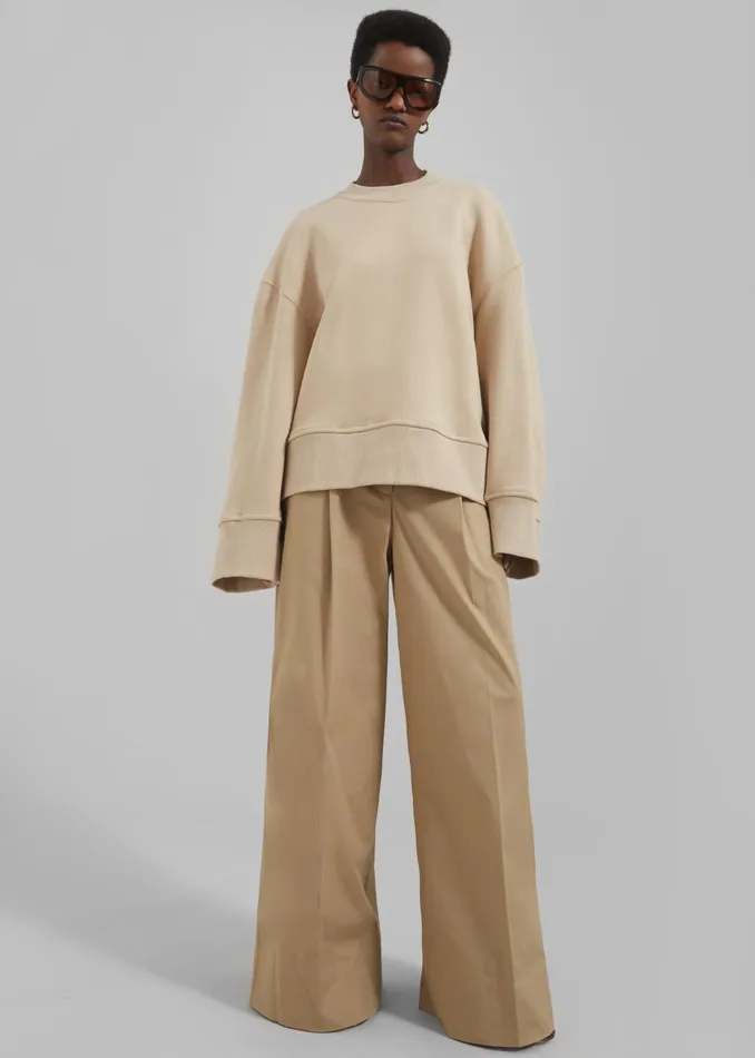 Women Clea Sweatshirt 8211 Beige The Frankie Shop Tops