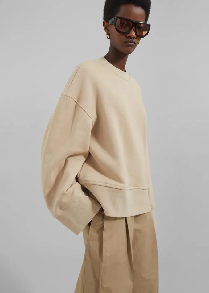 Women Clea Sweatshirt 8211 Beige The Frankie Shop Tops