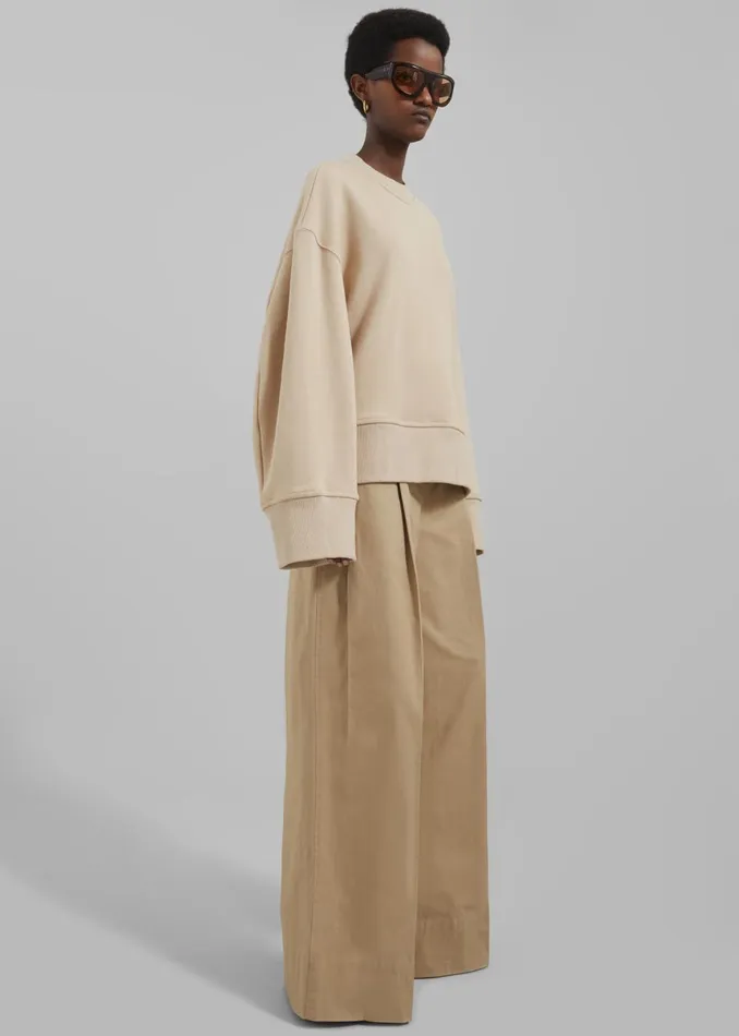 Women Clea Sweatshirt 8211 Beige The Frankie Shop Tops