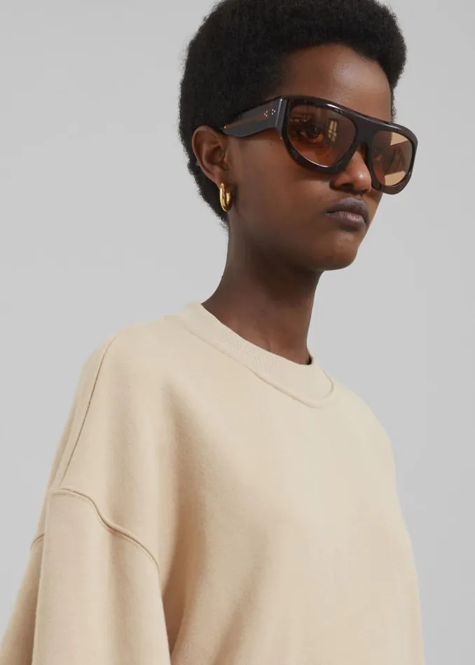 Women Clea Sweatshirt 8211 Beige The Frankie Shop Tops