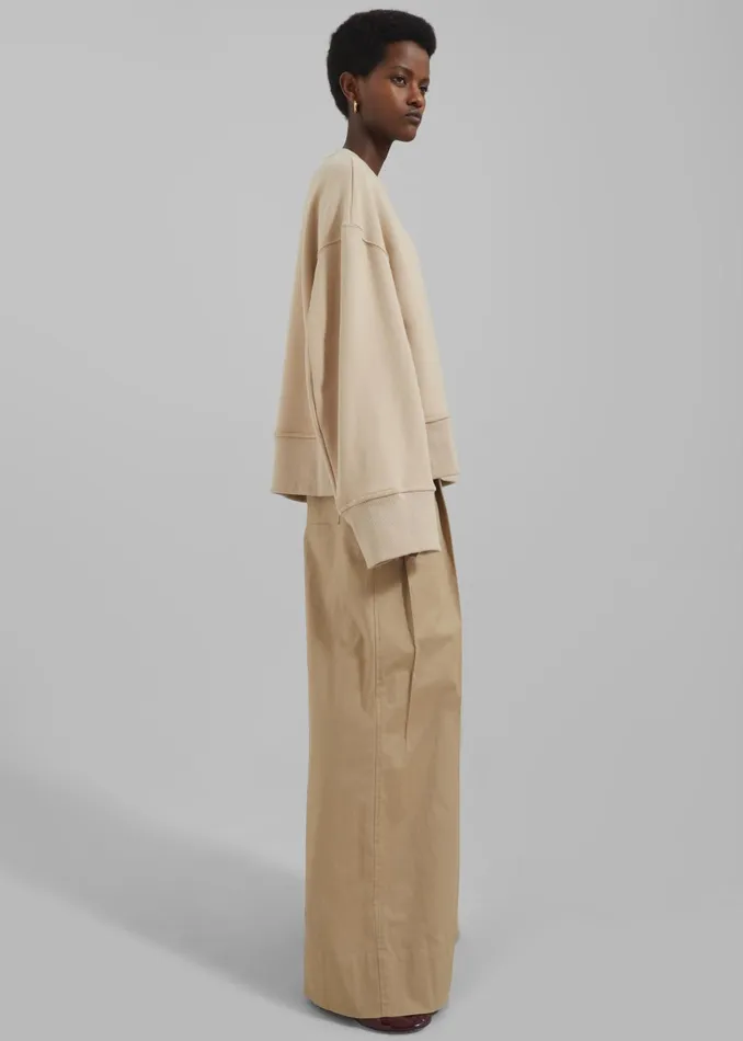 Women Clea Sweatshirt 8211 Beige The Frankie Shop Tops