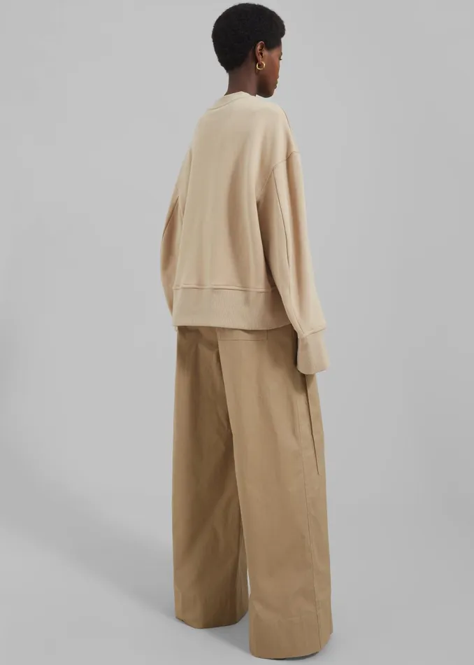 Women Clea Sweatshirt 8211 Beige The Frankie Shop Tops