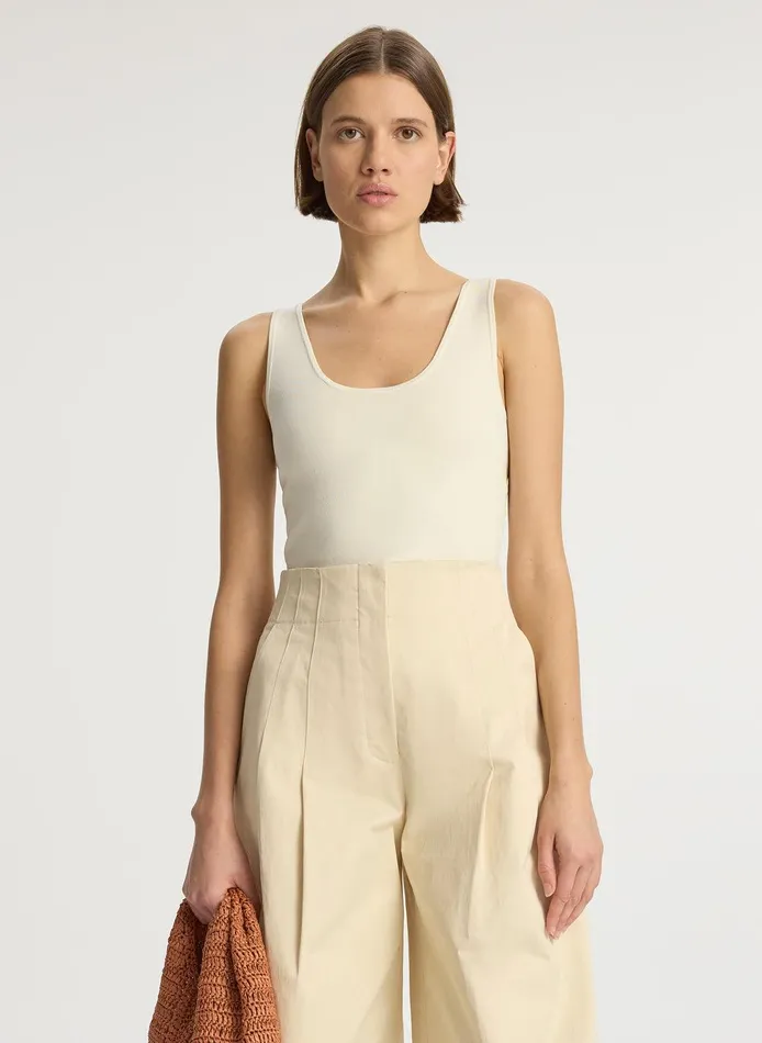 Women Cleo Compact Knit Top Bone ALC Tops