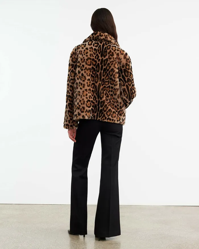 Women CLEOPHEE SHEARLING COAT Leopard Print Coats and Outerwear Nili Lotan
