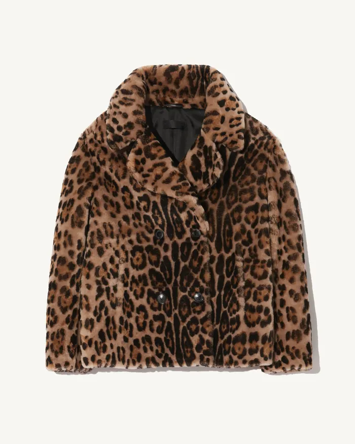 Women CLEOPHEE SHEARLING COAT Leopard Print Coats and Outerwear Nili Lotan