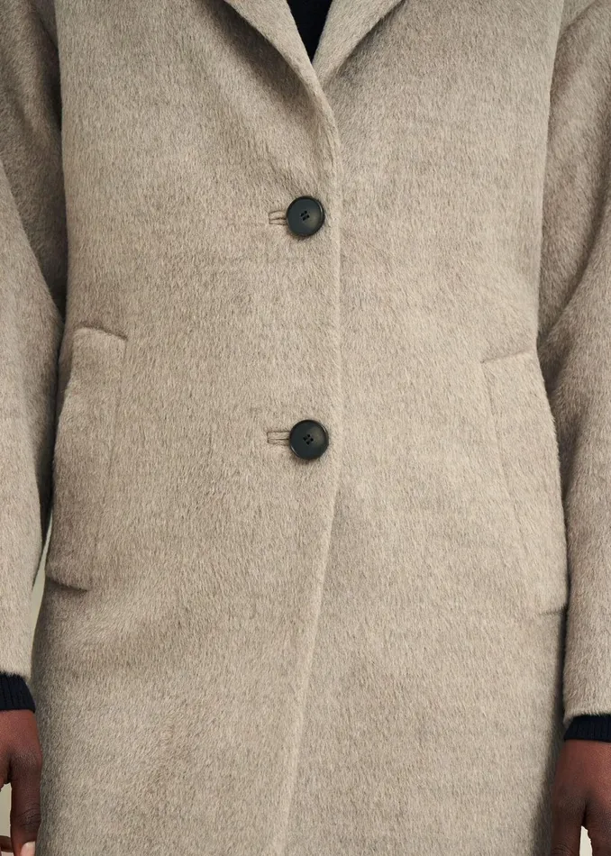 Women Coats and Jackets Hobbs Bhavina Wool Blend Coat Neutral