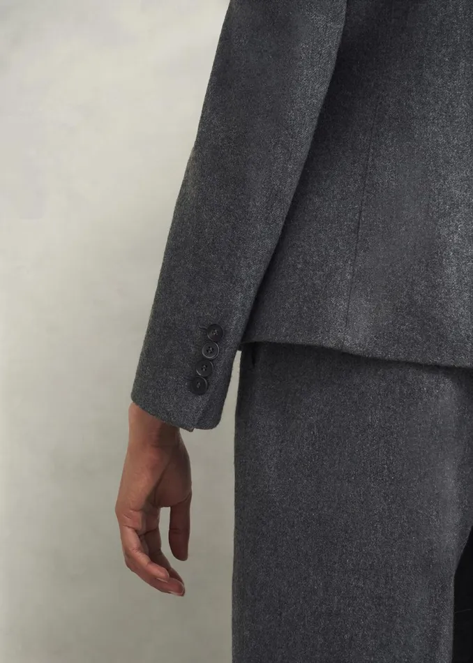 Women Coats and Jackets Hobbs Elsie Wool Blend Jacket Grey