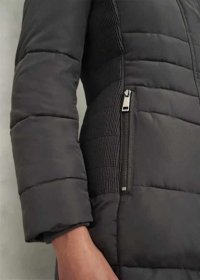 Women Coats and Jackets Hobbs Jaymie Puffer Charcoal
