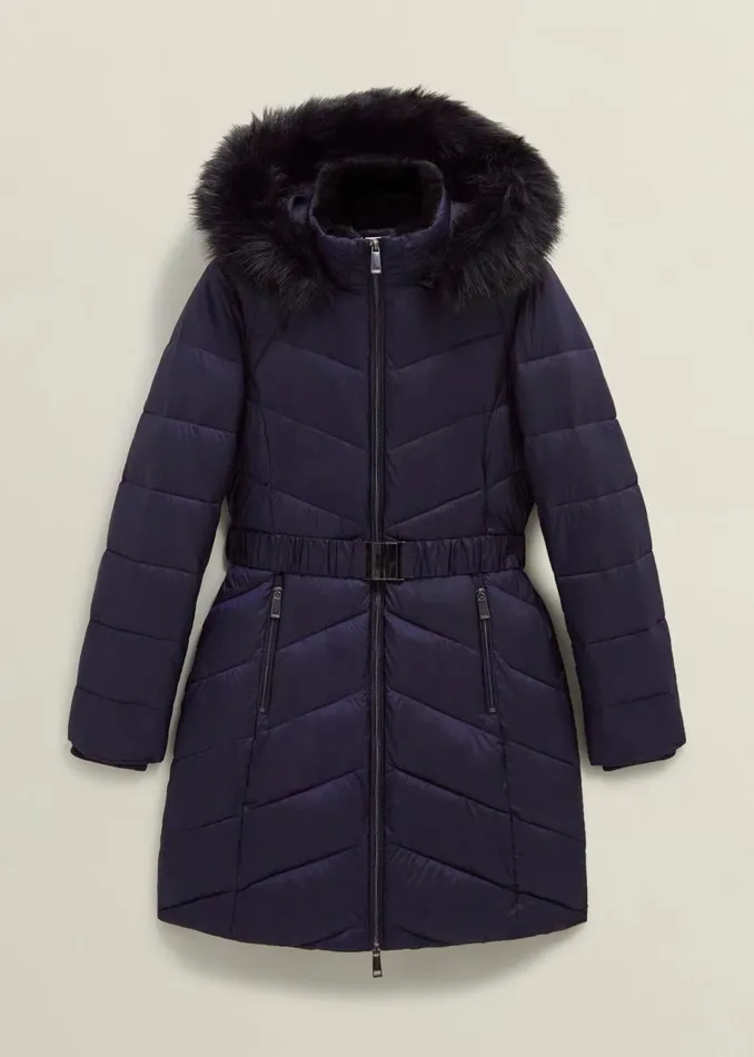 Women Coats and Jackets Hobbs Petite Alis Puffer Navy