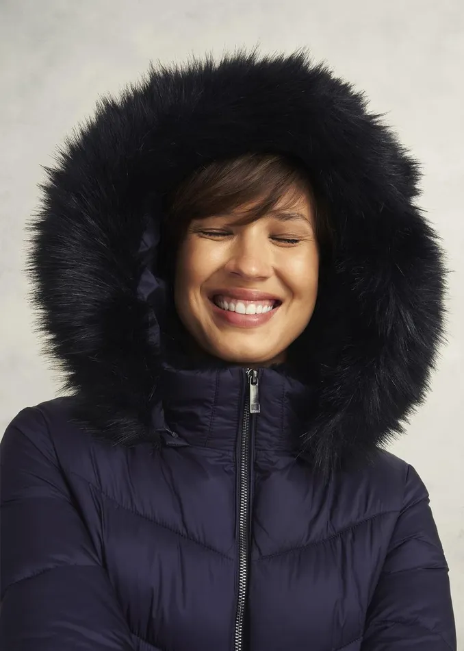 Women Coats and Jackets Hobbs Petite Alis Puffer Navy