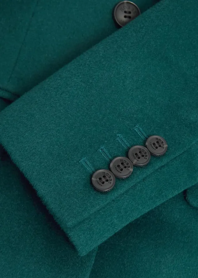 Women Coats and Jackets Hobbs Petite Cavendish Wool Coat Kyanite Green