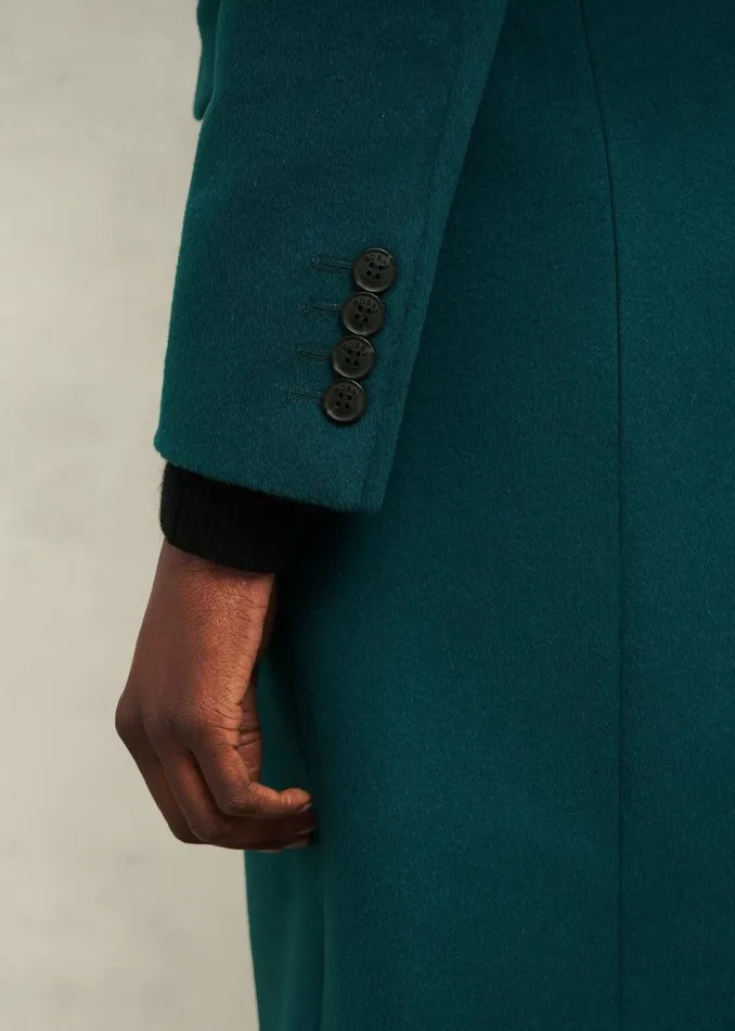 Women Coats and Jackets Hobbs Petite Cavendish Wool Coat Kyanite Green