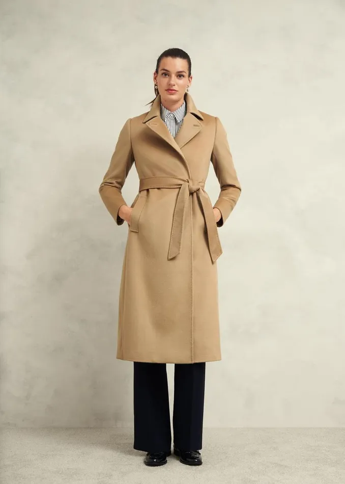 Women Coats and Jackets Hobbs Petite Livia Wool Coat Hobbs Camel