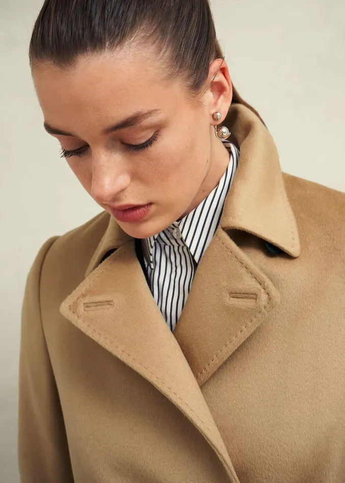 Women Coats and Jackets Hobbs Petite Livia Wool Coat Hobbs Camel