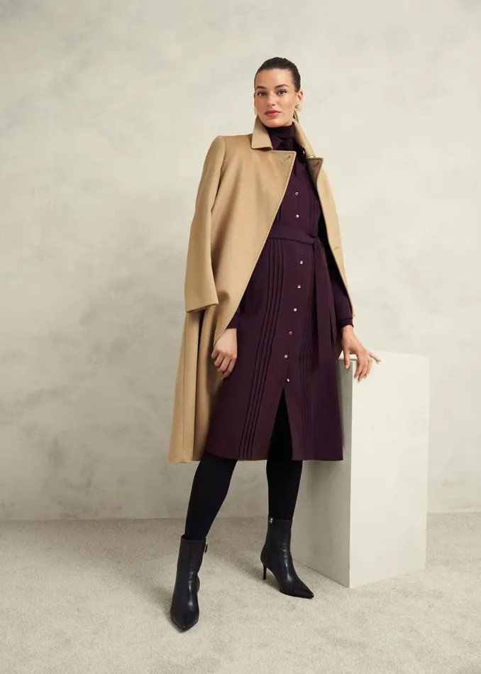 Women Coats and Jackets Hobbs Petite Livia Wool Coat Hobbs Camel