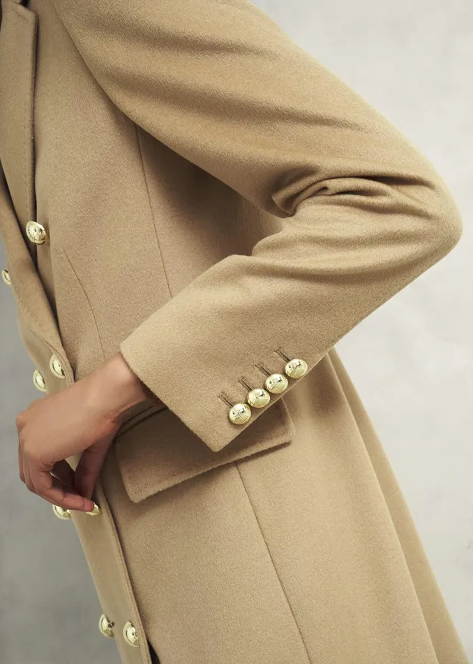 Women Coats and Jackets Hobbs Richmond Wool Maxi Coat Camel