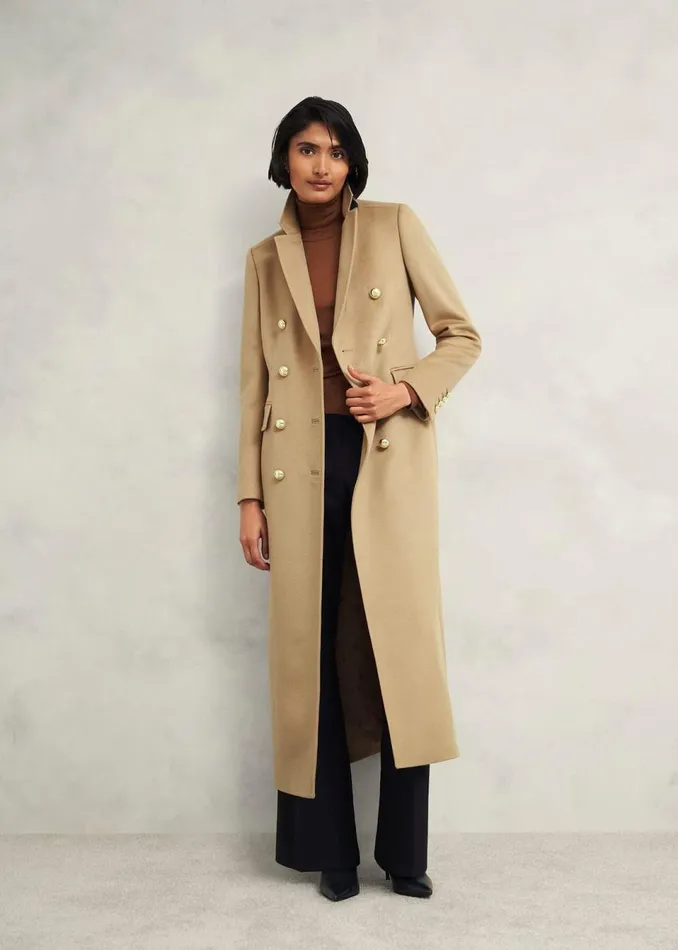 Women Coats and Jackets Hobbs Richmond Wool Maxi Coat Camel