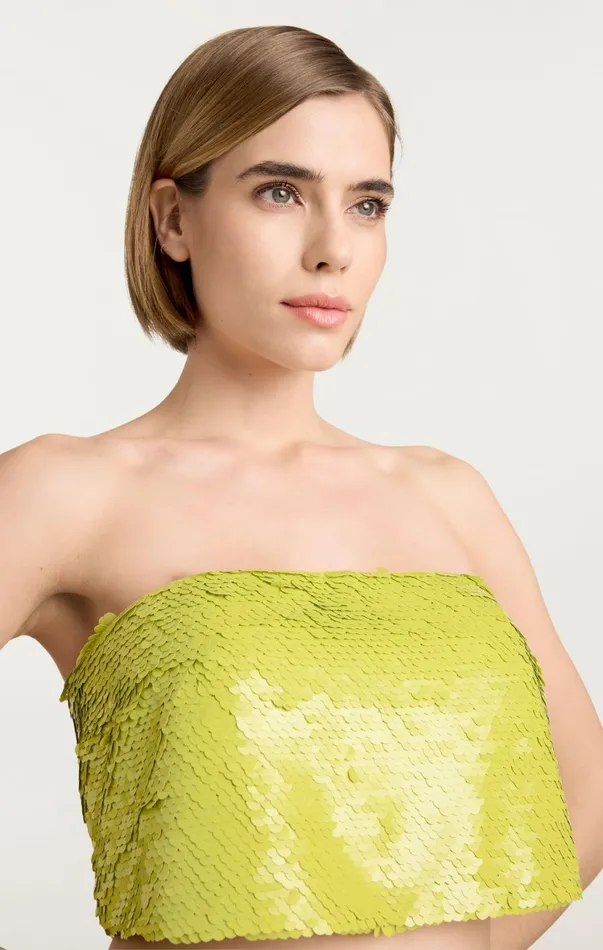 Women Cocktail and Evening Cinq Sept Jupiter Top Fresh Lime