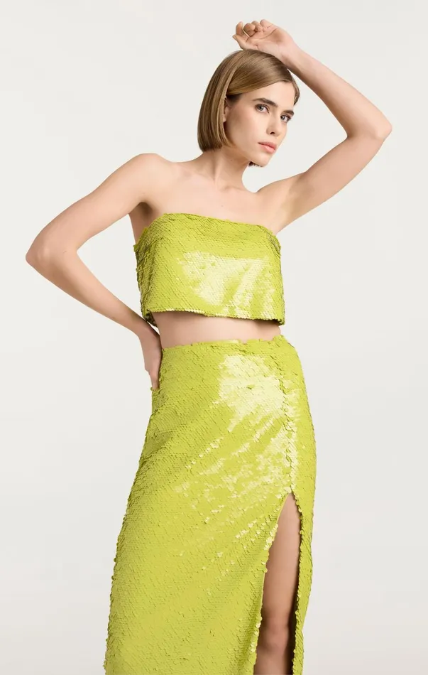 Women Cocktail and Evening Cinq Sept Jupiter Top Fresh Lime