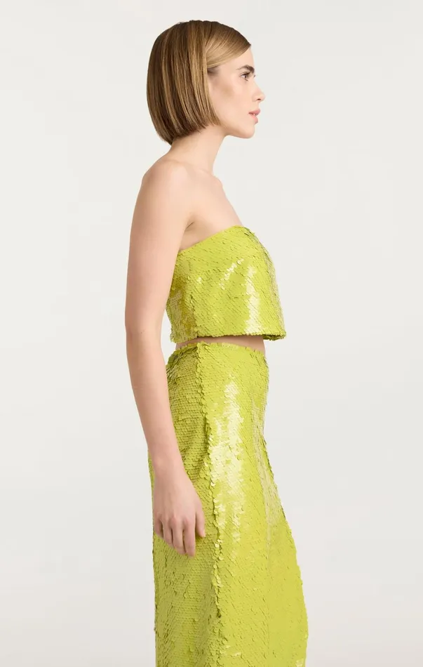 Women Cocktail and Evening Cinq Sept Jupiter Top Fresh Lime