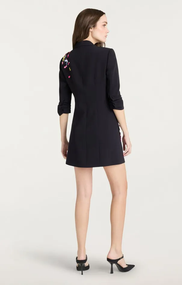 Women Cocktail and Evening Cinq Sept Paillette Vines Linnea Dress Blackmulti