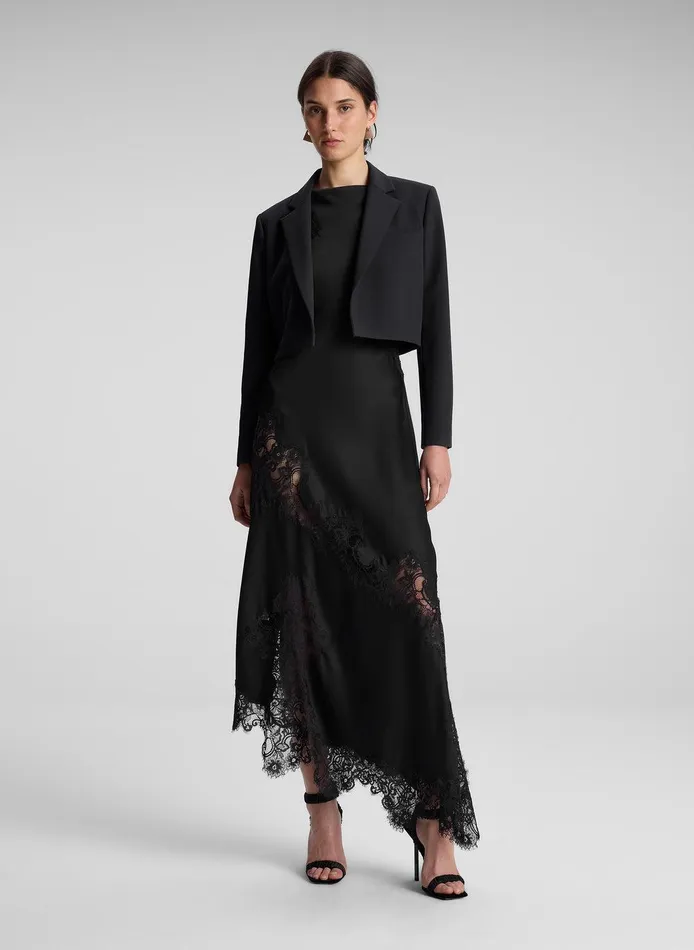 Women Cole Cropped Jacket Black ALC Jackets and Coats