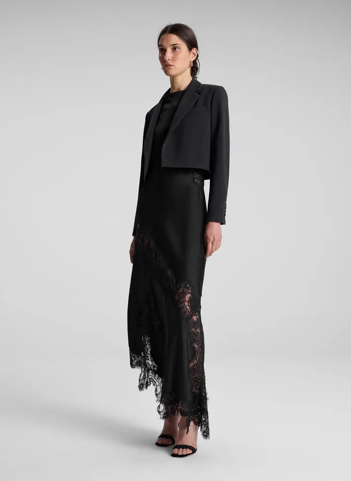 Women Cole Cropped Jacket Black ALC Jackets and Coats