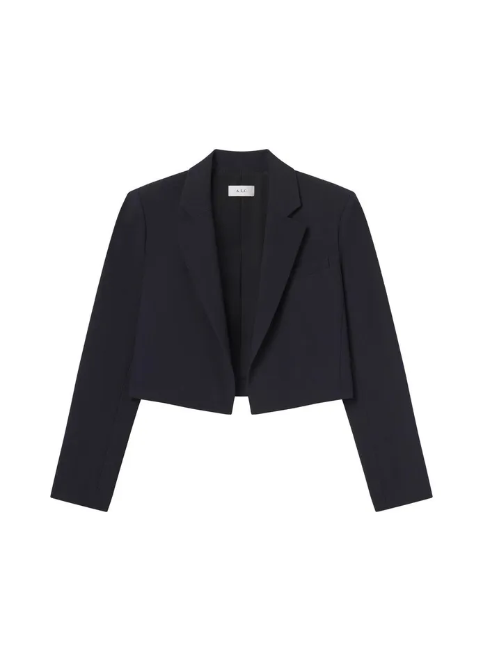 Women Cole Cropped Jacket Black ALC Jackets and Coats