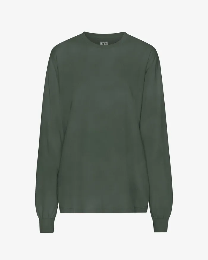 Women Colorfulstandard Oversized Organic LS TShirt 8211 Midnight Forest TShirts