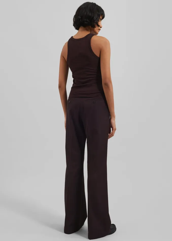 Women Coperni Lightweight Logo Tank Top 8211 Brown The Frankie Shop Tops