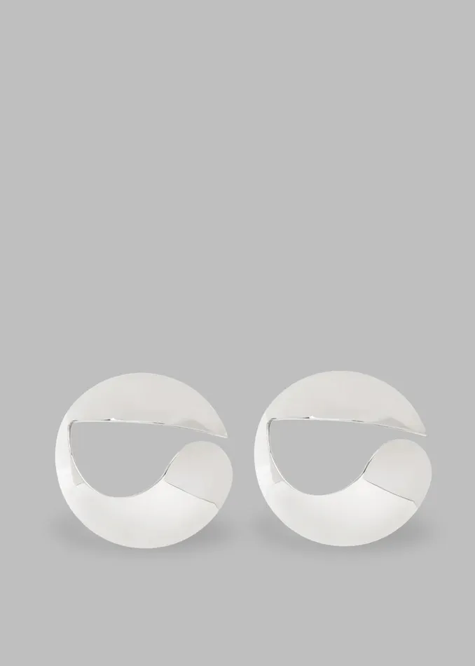 Women Coperni Logo Earrings 8211 Silver The Frankie Shop