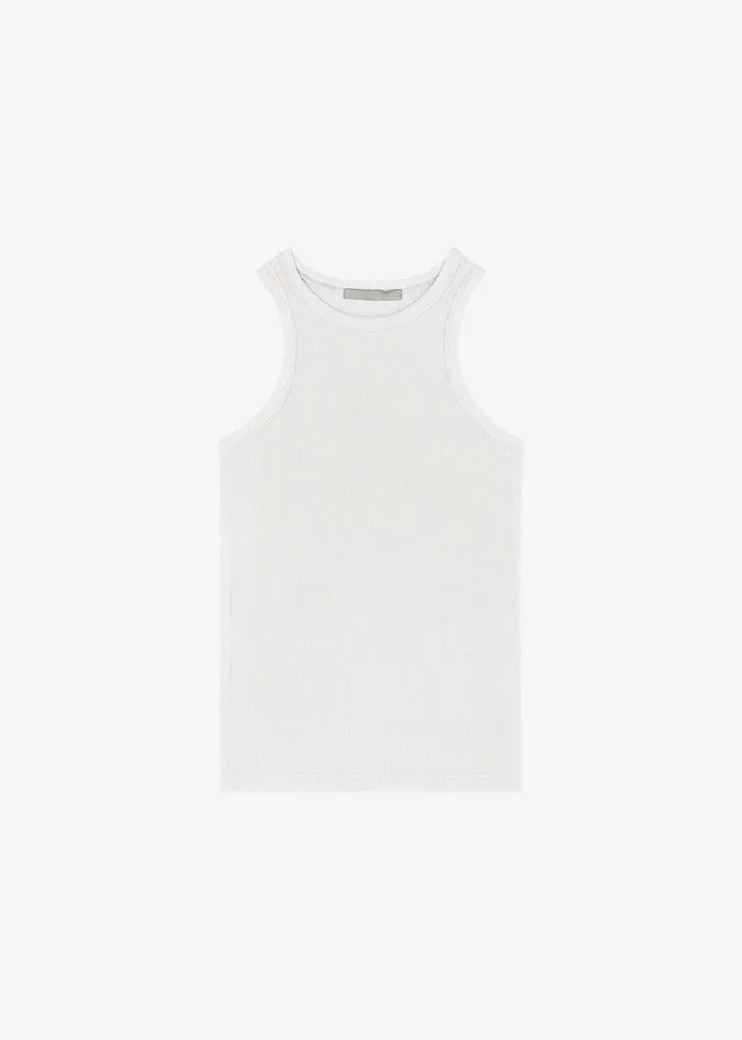 Women Corsy Ribbed Tank 8211 Optic White The Frankie Shop Tops