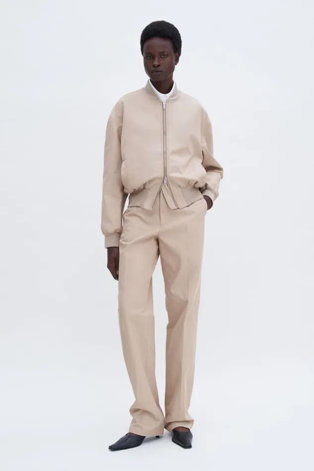 Women Cotton Blouson Jacket Sand Beige Filippa K Outerwear