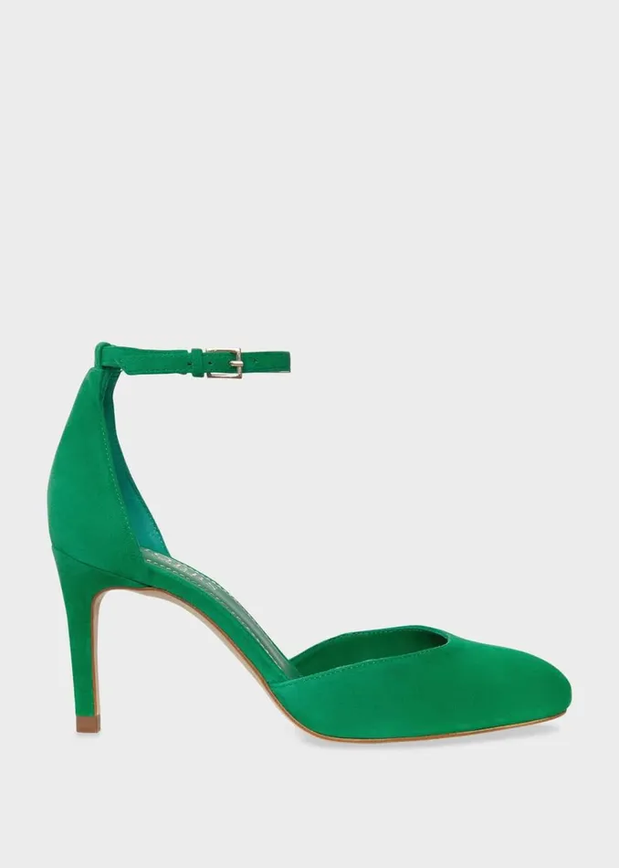 Women Court Shoes Hobbs Elliya Suede Court Shoes Cilantro Green