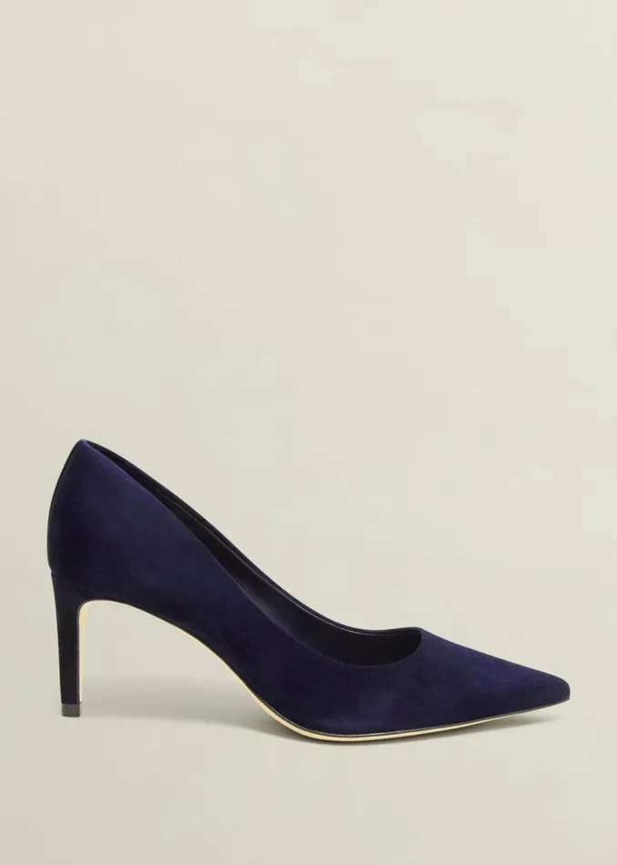 Women Court Shoes Hobbs Leila Suede Court Shoes Midnight