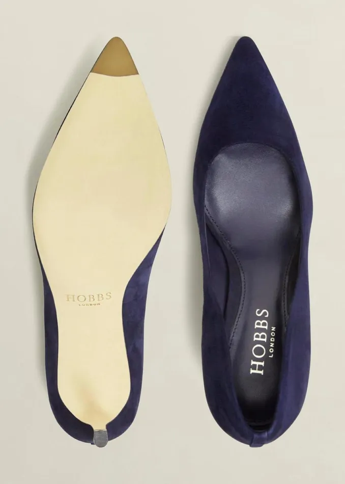 Women Court Shoes Hobbs Leila Suede Court Shoes Midnight
