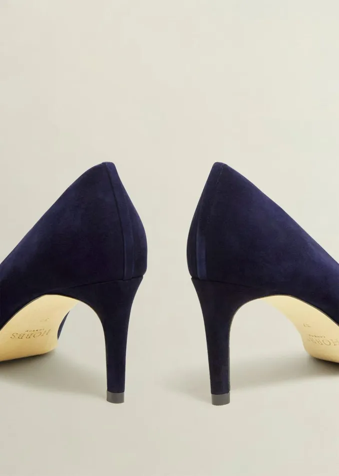 Women Court Shoes Hobbs Leila Suede Court Shoes Midnight