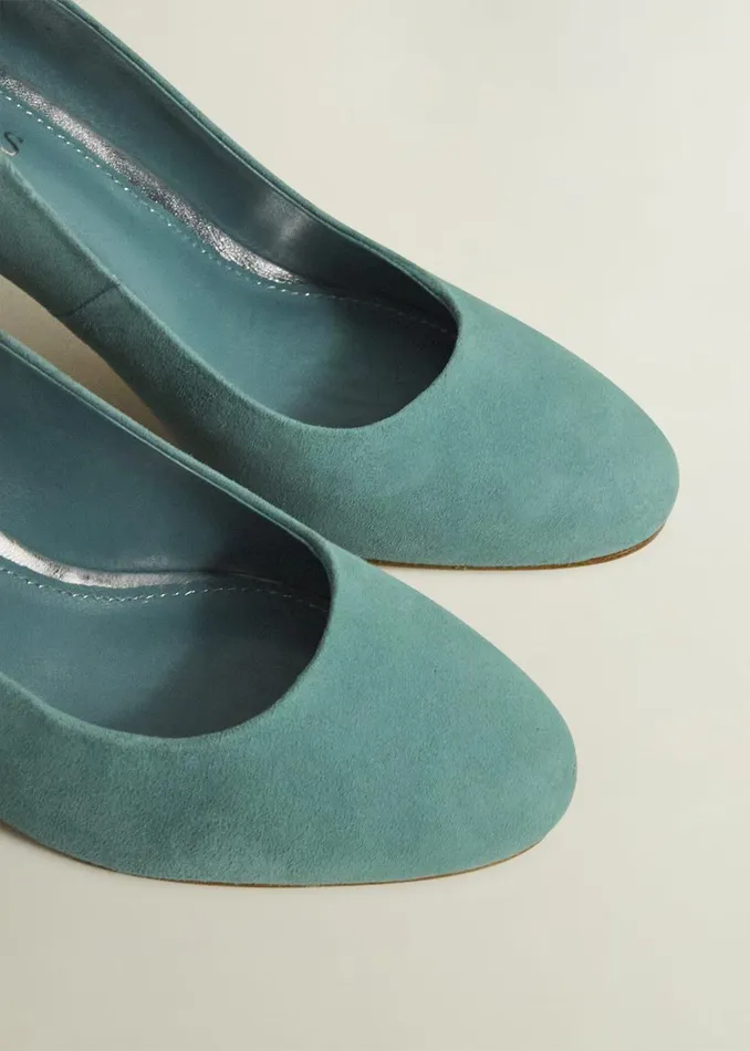 Women Court Shoes Hobbs Lizzie Suede Court Shoes Deep Aqua Green
