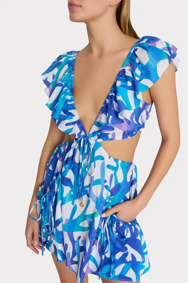Women CoverUps Milly Delilah Under The Sea CoverUp Dress Blue Multi Women CoverUps Milly Delilah Under The Sea CoverUp Dress Blue Multi