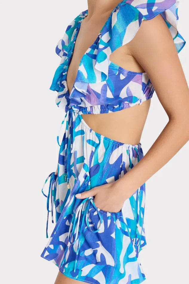 Women CoverUps Milly Delilah Under The Sea CoverUp Dress Blue Multi Women CoverUps Milly Delilah Under The Sea CoverUp Dress Blue Multi
