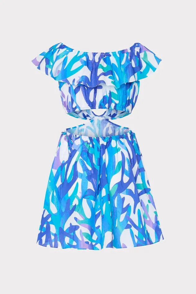 Women CoverUps Milly Delilah Under The Sea CoverUp Dress Blue Multi Women CoverUps Milly Delilah Under The Sea CoverUp Dress Blue Multi