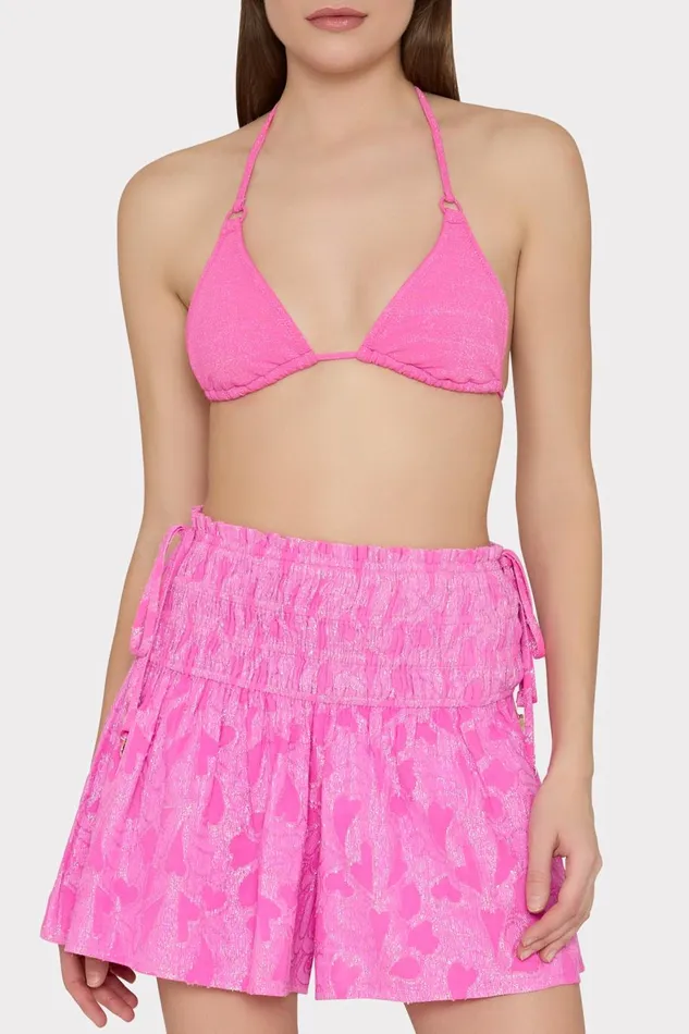 Women CoverUps Milly Wendy Lurex Jacquard Shorts Pink