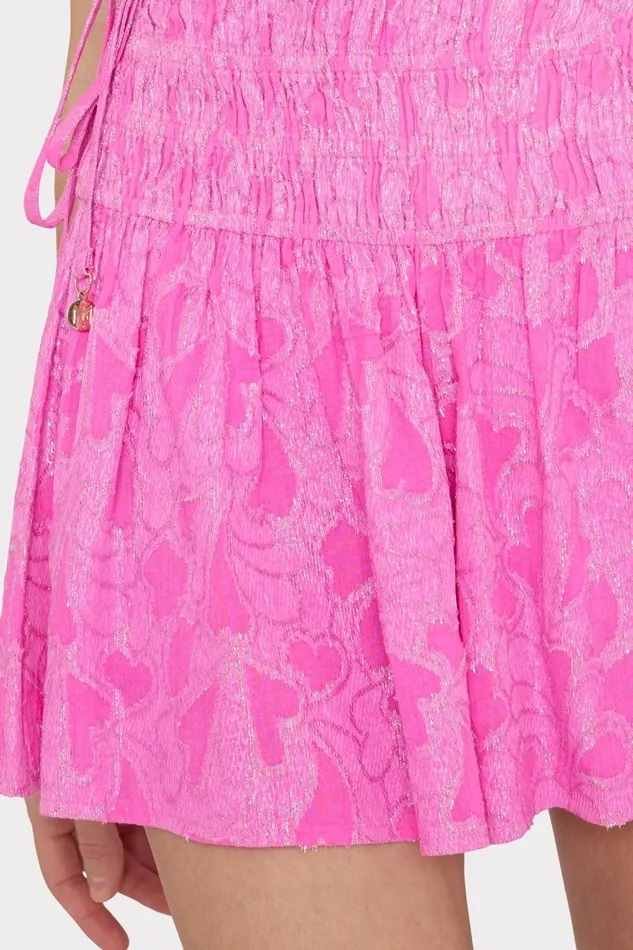 Women CoverUps Milly Wendy Lurex Jacquard Shorts Pink
