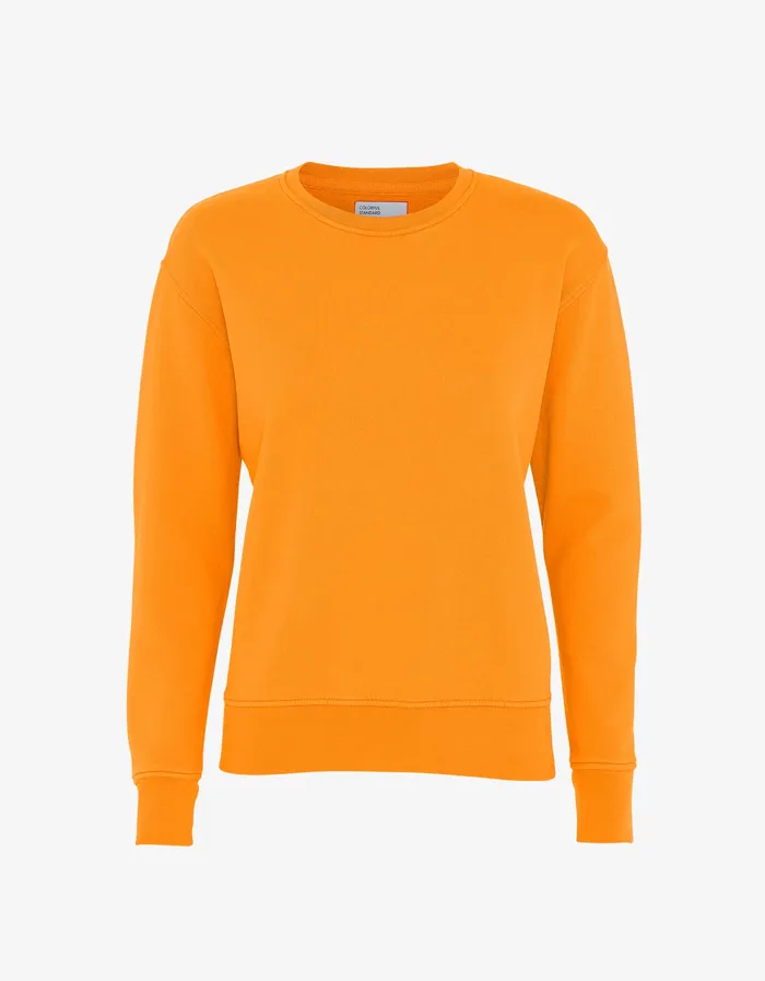 Women Crewneck Sweatshirts Colorfulstandard Women Classic Organic Crew 8211 Sunny Orange