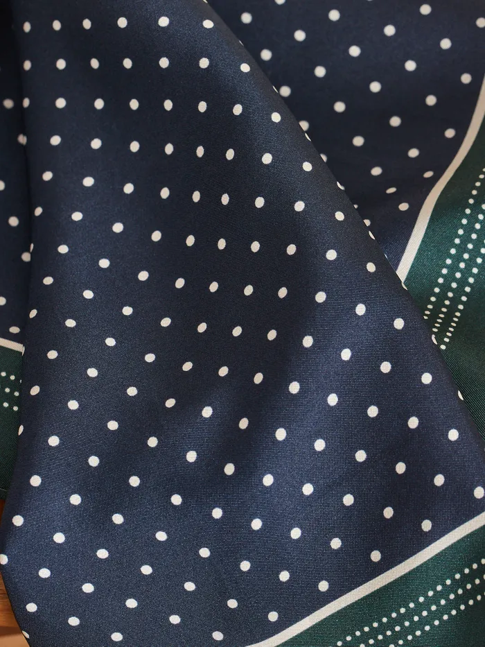 Women Cyrillus Accessories Silk Dot Square Bandana Marine