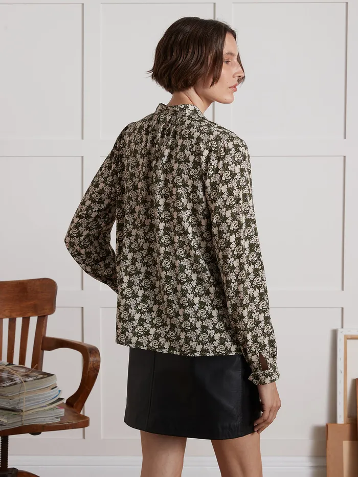 Women Cyrillus Clothing Amber Print Blouse Imp Amber