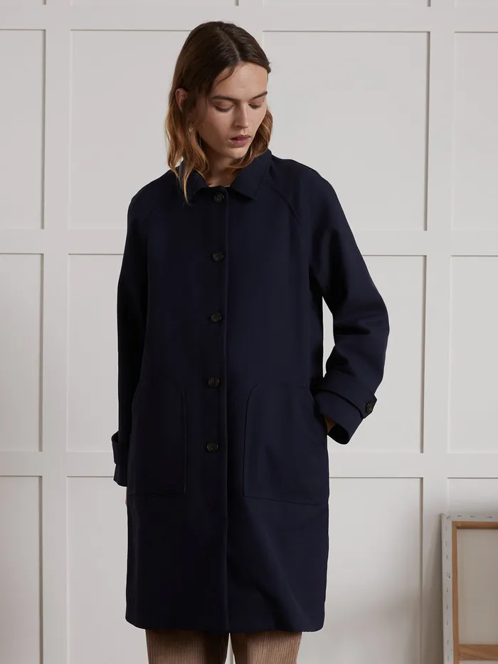 Women Cyrillus Clothing DoubleSided Fabric Car Coat Encre