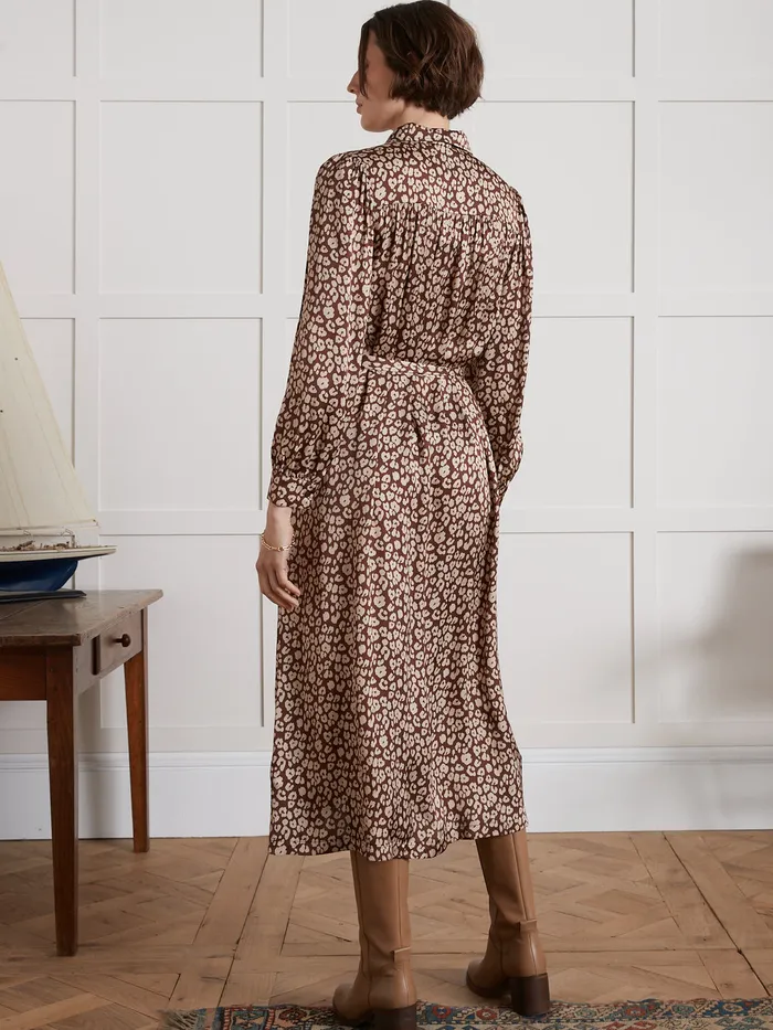 Women Cyrillus Clothing Long ShirtDress With Leopard Print Imp Fauve